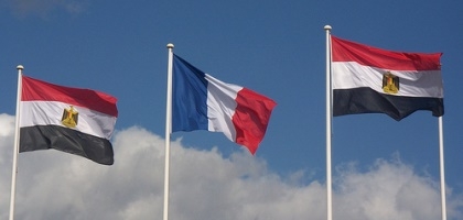 Drapeau de la France et de l'Egypte
